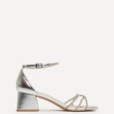 Amour Silver Diamante Heeled Sandals