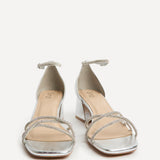 Amour Silver Diamante Heeled Sandals