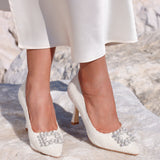 Anastasia Bridal Ivory Tweed Heels