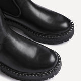 Andrea Black Faux Leather Chelsea Boots
