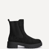 Andrea Black Faux Suede Chelsea Boots