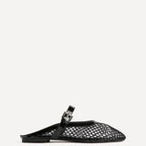 Anessa Black Mesh Mules