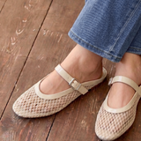 Anessa Nude Mesh Mules