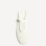 Anessa White Mesh Mules