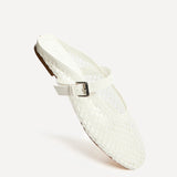 Anessa White Mesh Mules