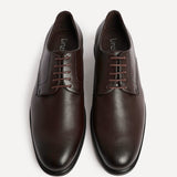 Angelo Mens Brown Faux Leather Lace-Up Shoes