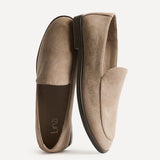 Anthem Taupe Suede Leather Loafers