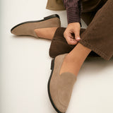 Anthem Taupe Suede Leather Loafers