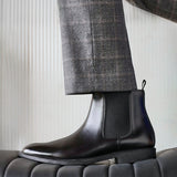 Antonio Mens Black Faux Leather Chelsea Boots
