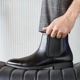Antonio Mens Black Faux Leather Chelsea Boots