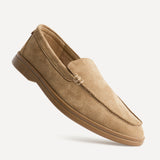 Apparel Beige Suede Leather Loafers