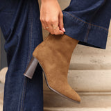 Approach Tan Block Heel Ankle Boots