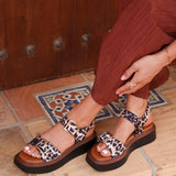 Archive Leopard Flatform Sandals