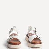 Archive White Faux Leather Flatform Sandals