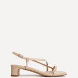 Arden Nude Faux Leather Block Heeled Sandals