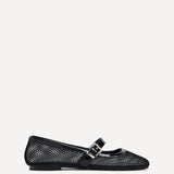 Arielle Black Mesh Mary Jane Pumps