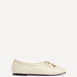 Arlo Ivory Ballet Pumps with Bow Detail