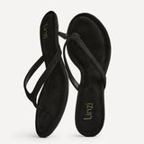 Ascend Black Faux Suede Mule Heels