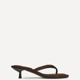 Ascend Brown Faux Suede Mule Heels
