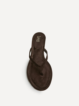 Ascend Brown Faux Suede Mule Heels