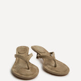 Ascend Taupe Faux Suede Mule Heels