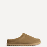 Aspen Taupe Suede Leather Slipper Shoes