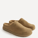 Aspen Taupe Suede Leather Slipper Shoes