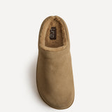 Aspen Taupe Suede Leather Slipper Shoes