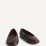 Astra Wide Fit Burgundy Ballet Flats
