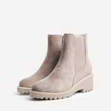 Attend Taupe Wedged Ankle Boots