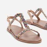Aubrey Multi Coloured T-Bar Sandals