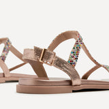Aubrey Multi Coloured T-Bar Sandals