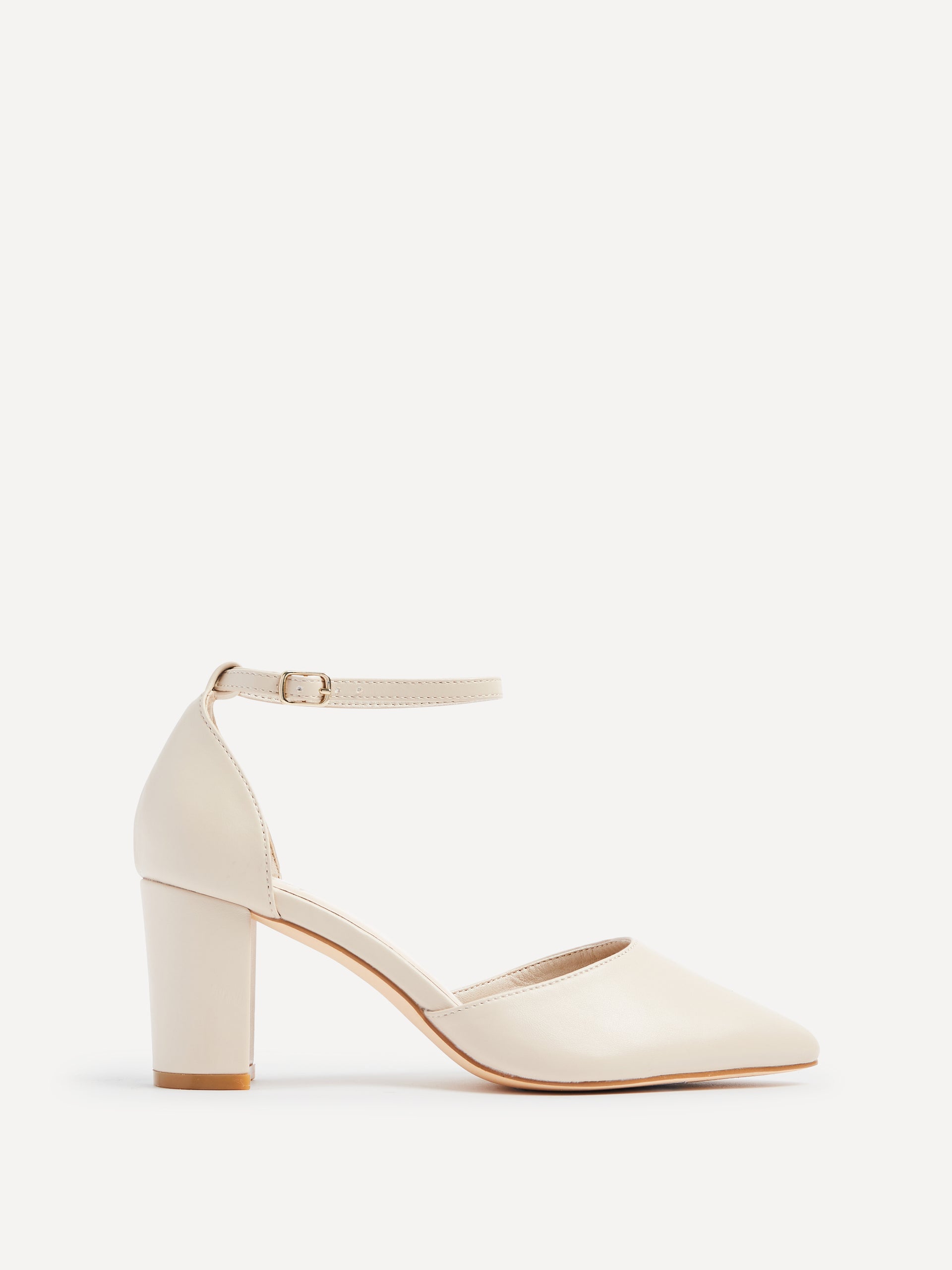 Audley Wide Fit Faux Leather Court Heels