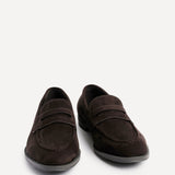 Aurelio Mens Brown Faux Suede Penny Loafers