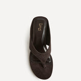 Avalon Brown Toe Post Wedge Sandals