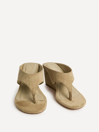Avalon Sand Toe Post Wedge Sandals