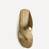 Avalon Sand Toe Post Wedge Sandals