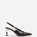 Avani Brown Faux Leather Court Heels
