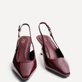 Avani Burgundy Patent Court Heels