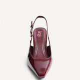 Avani Burgundy Patent Court Heels