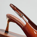 Avani Caramel Patent Court Heels