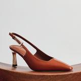 Avani Caramel Patent Court Heels
