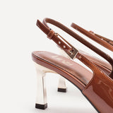 Avani Caramel Patent Court Heels