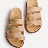 Avena Natural Flat Sandals