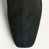 Avenue Black Faux Suede High Leg Boots