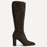 Avenue Brown Faux Suede High Leg Boots