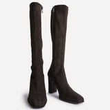 Avenue Brown Faux Suede High Leg Boots