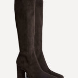 Avenue Brown Faux Suede High Leg Boots