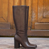 Avery Brown High Leg Boots