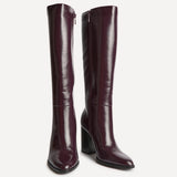 Avery Burgundy High Leg Boots